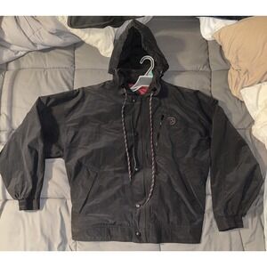 Vintage Jansport Windbreaker Jacket L 1980s‎ Full Zip Aztec Symbol RARE ESTATE